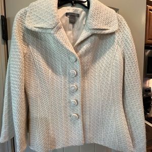 Ann Taylor cream and sliver lined blazer